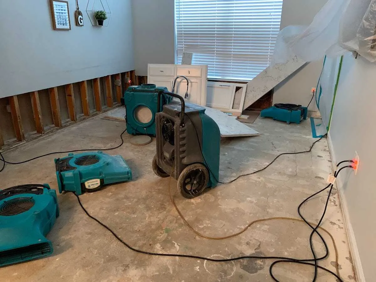 Dehumidifier in flood-cut room for Water Extraction & Removal in Hallandale Beach